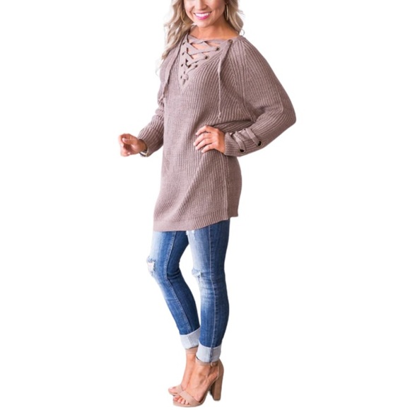 Military Hippie Sweater Dress A8 - Picture 3 of 14